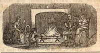 An illustration from Der alte Germantown-Kalender auf das Jahr 1858 : ... für den Pennsylvanischen Horizont und die angrenzenden Staaten berechnet (1857)
