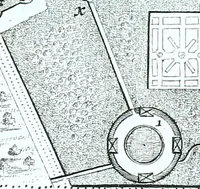 An illustration from Der auserlessneste und nach den Regeln der antiquen Bau-Kunst sowohl, als nach dem heutigen Gusto verneuerte Goldmann, als der rechtschaffenste Bau-Meister, oder die gantze Civil-Bau-Kunst : in unterschiedlichen vollständigen Anweisungen dergestalt abgehandelt, dass nicht leicht der geringste undeutliche Orth in der ehemahls edirten Goldmännischen Civil-Bau-Kunst befindlich, welcher nicht jetzo sattsam erkläret worden : alles auf das auffrichtigste mitgetheilet (1721)