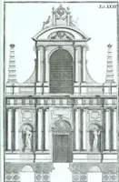 An illustration from Der auserlessneste und nach den Regeln der antiquen Bau-Kunst sowohl, als nach dem heutigen Gusto verneuerte Goldmann, als der rechtschaffenste Bau-Meister, oder die gantze Civil-Bau-Kunst : in unterschiedlichen vollständigen Anweisungen dergestalt abgehandelt, dass nicht leicht der geringste undeutliche Orth in der ehemahls edirten Goldmännischen Civil-Bau-Kunst befindlich, welcher nicht jetzo sattsam erkläret worden : alles auf das auffrichtigste mitgetheilet (1721)