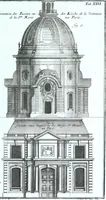 An illustration from Der auserlessneste und nach den Regeln der antiquen Bau-Kunst sowohl, als nach dem heutigen Gusto verneuerte Goldmann, als der rechtschaffenste Bau-Meister, oder die gantze Civil-Bau-Kunst : in unterschiedlichen vollständigen Anweisungen dergestalt abgehandelt, dass nicht leicht der geringste undeutliche Orth in der ehemahls edirten Goldmännischen Civil-Bau-Kunst befindlich, welcher nicht jetzo sattsam erkläret worden : alles auf das auffrichtigste mitgetheilet (1721)
