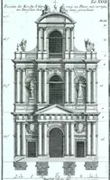 An illustration from Der auserlessneste und nach den Regeln der antiquen Bau-Kunst sowohl, als nach dem heutigen Gusto verneuerte Goldmann, als der rechtschaffenste Bau-Meister, oder die gantze Civil-Bau-Kunst : in unterschiedlichen vollständigen Anweisungen dergestalt abgehandelt, dass nicht leicht der geringste undeutliche Orth in der ehemahls edirten Goldmännischen Civil-Bau-Kunst befindlich, welcher nicht jetzo sattsam erkläret worden : alles auf das auffrichtigste mitgetheilet (1721)