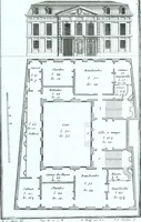 An illustration from Der auserlessneste und nach den Regeln der antiquen Bau-Kunst sowohl, als nach dem heutigen Gusto verneuerte Goldmann, als der rechtschaffenste Bau-Meister, oder die gantze Civil-Bau-Kunst : in unterschiedlichen vollständigen Anweisungen dergestalt abgehandelt, dass nicht leicht der geringste undeutliche Orth in der ehemahls edirten Goldmännischen Civil-Bau-Kunst befindlich, welcher nicht jetzo sattsam erkläret worden : alles auf das auffrichtigste mitgetheilet (1721)