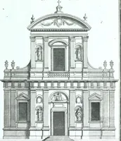 An illustration from Der auserlessneste und nach den Regeln der antiquen Bau-Kunst sowohl, als nach dem heutigen Gusto verneuerte Goldmann, als der rechtschaffenste Bau-Meister, oder die gantze Civil-Bau-Kunst : in unterschiedlichen vollständigen Anweisungen dergestalt abgehandelt, dass nicht leicht der geringste undeutliche Orth in der ehemahls edirten Goldmännischen Civil-Bau-Kunst befindlich, welcher nicht jetzo sattsam erkläret worden : alles auf das auffrichtigste mitgetheilet (1721)