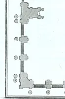 An illustration from Der auserlessneste und nach den Regeln der antiquen Bau-Kunst sowohl, als nach dem heutigen Gusto verneuerte Goldmann, als der rechtschaffenste Bau-Meister, oder die gantze Civil-Bau-Kunst : in unterschiedlichen vollständigen Anweisungen dergestalt abgehandelt, dass nicht leicht der geringste undeutliche Orth in der ehemahls edirten Goldmännischen Civil-Bau-Kunst befindlich, welcher nicht jetzo sattsam erkläret worden : alles auf das auffrichtigste mitgetheilet (1721)