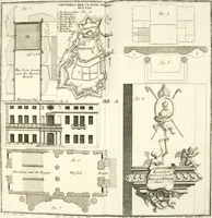Picture 1 of 76 from Der auserlessneste und nach den Regeln der antiquen Bau-Kunst sowohl, als nach dem heutigen Gusto verneuerte Goldmann, als der rechtschaffenste Bau-Meister, oder die gantze Civil-Bau-Kunst : in unterschiedlichen vollständigen Anweisungen dergestalt abgehandelt, dass nicht leicht der geringste undeutliche Orth in der ehemahls edirten Goldmännischen Civil-Bau-Kunst befindlich, welcher nicht jetzo sattsam erkläret worden : alles auf das auffrichtigste mitgetheilet (1721), leaf 7