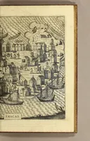 An illustration from Der dreyzehende Theil der Orientalischen Indien, darinnen beneben etlichen newen, gedenckwürdigen Schiffarten vnd Reysen, so von vnterschiedlichen Völckern, sonderlich den Portugesen, Englischen vnd Holländern, in Ost Indien, vnd dem anstossende Königreich, vom Jahr 1615. biss vff 1628. verrichtet worden. : Auch insonderheit andere biss anhero unbekandte Königreich vnnd Länder, sonderlich das Königreich Indostan, oder dess grossen Mogols, Königreich China, Persien, wie auch Moscaw, Reussen, Groenlandt, Tartarey, Algier, und andere angräntzenden Provintzen, von newem beschrieben, und mit erst erfundenen Landtaffeln vor Augen gestellet worden. Alles mit sonderbaren schönen Kupfferstücken gezieret. Mit Köm. Keys. Maj. Freyheit begnadet (1628)