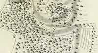 An illustration from De re ichnographica : cujus hodierna praxis exponitur, et propriis exemplis pluribus illustratur : inque varias, quae contingere possunt, ejusdem aberrationes, posito quoque calculo, inquiritur (1751)