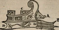 An illustration from De re vestiaria, vascularia & nauali (1553)