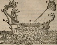 An illustration from De re vestiaria, vascularia & nauali (1553)