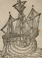 An illustration from De re vestiaria, vascularia & nauali (1553)