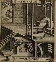 An illustration from Der Fruchtbringenden Geselschaft Nahmen, Vorhaben, Gemählde und Wörter : nach jedes Einnahme ordentlich in Kupfer gestochen, und in achtzeilige Reimgesetze verfasset (1646)