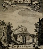 An illustration from Der Fruchtbringenden Geselschaft Nahmen, Vorhaben, Gemählde und Wörter : nach jedes Einnahme ordentlich in Kupfer gestochen, und in achtzeilige Reimgesetze verfasset (1646)