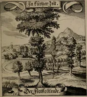 An illustration from Der Fruchtbringenden Geselschaft Nahmen, Vorhaben, Gemählde und Wörter : nach jedes Einnahme ordentlich in Kupfer gestochen, und in achtzeilige Reimgesetze verfasset (1646)