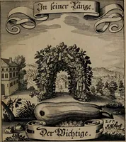 An illustration from Der Fruchtbringenden Geselschaft Nahmen, Vorhaben, Gemählde und Wörter : nach jedes Einnahme ordentlich in Kupfer gestochen, und in achtzeilige Reimgesetze verfasset (1646)