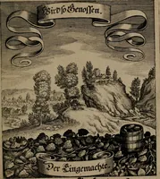 An illustration from Der Fruchtbringenden Geselschaft Nahmen, Vorhaben, Gemählde und Wörter : nach jedes Einnahme ordentlich in Kupfer gestochen, und in achtzeilige Reimgesetze verfasset (1646)