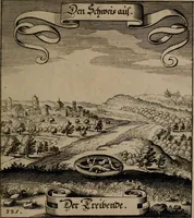 An illustration from Der Fruchtbringenden Geselschaft Nahmen, Vorhaben, Gemählde und Wörter : nach jedes Einnahme ordentlich in Kupfer gestochen, und in achtzeilige Reimgesetze verfasset (1646)