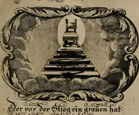An illustration from Der geistliche Seelen-Artzt, versehen mit General-Artzney : wieder alle erdenckliche Melancholey, auf den jetzigen Welt-Stand gerichtet : auss dem Grund göttlicher H. Schrifft, der Heiligen Vätter Lehr und Sententzen, ausserlesenen Spruchwörtern, welt-geistlichen Aphorismis, medicinalischen Haupt-Regeln, kurtzen Historien, raren Gleichnüssen, und trostreichen Sitten-Lehren : von der Gedult in Wiederwärtigkeiten, Verfolgungen, Creutz und Leyden, durch nützliche Recipe vorgeschreibeu [sic] ... (1700)