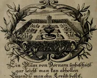An illustration from Der geistliche Seelen-Artzt, versehen mit General-Artzney : wieder alle erdenckliche Melancholey, auf den jetzigen Welt-Stand gerichtet : auss dem Grund göttlicher H. Schrifft, der Heiligen Vätter Lehr und Sententzen, ausserlesenen Spruchwörtern, welt-geistlichen Aphorismis, medicinalischen Haupt-Regeln, kurtzen Historien, raren Gleichnüssen, und trostreichen Sitten-Lehren : von der Gedult in Wiederwärtigkeiten, Verfolgungen, Creutz und Leyden, durch nützliche Recipe vorgeschreibeu [sic] ... (1700)