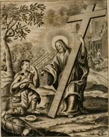 An illustration from Der geistliche Seelen-Artzt, versehen mit General-Artzney : wieder alle erdenckliche Melancholey, auf den jetzigen Welt-Stand gerichtet : auss dem Grund göttlicher H. Schrifft, der Heiligen Vätter Lehr und Sententzen, ausserlesenen Spruchwörtern, welt-geistlichen Aphorismis, medicinalischen Haupt-Regeln, kurtzen Historien, raren Gleichnüssen, und trostreichen Sitten-Lehren : von der Gedult in Wiederwärtigkeiten, Verfolgungen, Creutz und Leyden, durch nützliche Recipe vorgeschreibeu [sic] ... (1700)