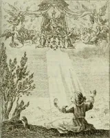 An illustration from Der gottseligen Frau La Mothe Guyon geisterhebende Beschäftigungen des Herzens mit Gott durch die lebendige Erfahrungs-Erkenntnis der göttlichen Liebe, oder, Die Geheimnisse des innwendigen Christenthums, geoffenbaret in der Schule der himmlischen Weisheit : Auszüge aus sämtlichen poetischen Schriften der seligen Frau, zur Beförderung des inneren Lebens (1802)
