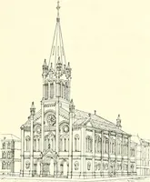 An illustration from Der Kirchenbau des Protestantismus von der Reformation bis zur Gegenwart, hrsg. von der Vereinigung Berliner Architekten (1893)