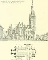 An illustration from Der Kirchenbau des Protestantismus von der Reformation bis zur Gegenwart, hrsg. von der Vereinigung Berliner Architekten (1893)