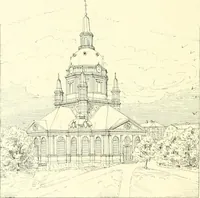 An illustration from Der Kirchenbau des Protestantismus von der Reformation bis zur Gegenwart, hrsg. von der Vereinigung Berliner Architekten (1893)