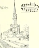 An illustration from Der Kirchenbau des Protestantismus von der Reformation bis zur Gegenwart, hrsg. von der Vereinigung Berliner Architekten (1893)