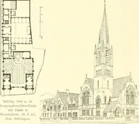 An illustration from Der Kirchenbau des Protestantismus von der Reformation bis zur Gegenwart, hrsg. von der Vereinigung Berliner Architekten (1893)