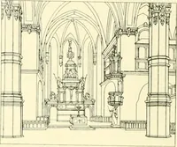 An illustration from Der Kirchenbau des Protestantismus von der Reformation bis zur Gegenwart, hrsg. von der Vereinigung Berliner Architekten (1893)