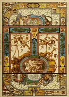 An illustration from Der Ornamentenschatz; ein Musterbuch stilvoller Ornamente aus allen Kunstepochen (1887)