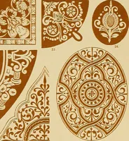 An illustration from Der Ornamentenschatz; ein Musterbuch stilvoller Ornamente aus allen Kunstepochen (1887)