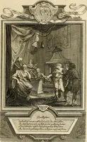 An illustration from Der sogenannte Sinn-lehr-und Geist-volle ... Todentanz : anietzo mit einigen einfältig, doch gut gemeynten Reimen und Versen versehen (1767)