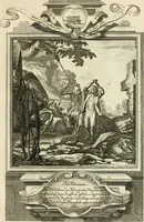 An illustration from Der sogenannte Sinn-lehr-und Geist-volle ... Todentanz : anietzo mit einigen einfältig, doch gut gemeynten Reimen und Versen versehen (1767)