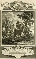 An illustration from Der sogenannte Sinn-lehr-und Geist-volle ... Todentanz : anietzo mit einigen einfältig, doch gut gemeynten Reimen und Versen versehen (1767)