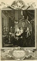 An illustration from Der sogenannte Sinn-lehr-und Geist-volle ... Todentanz : anietzo mit einigen einfältig, doch gut gemeynten Reimen und Versen versehen (1767)