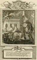An illustration from Der sogenannte Sinn-lehr-und Geist-volle ... Todentanz : anietzo mit einigen einfältig, doch gut gemeynten Reimen und Versen versehen (1767)