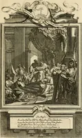 An illustration from Der sogenannte Sinn-lehr-und Geist-volle ... Todentanz : anietzo mit einigen einfältig, doch gut gemeynten Reimen und Versen versehen (1767)