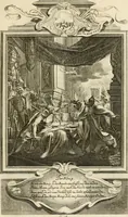 An illustration from Der sogenannte Sinn-lehr-und Geist-volle ... Todentanz : anietzo mit einigen einfältig, doch gut gemeynten Reimen und Versen versehen (1767)
