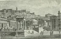 An illustration from Der Städte-Bau nach seinen künstlerischen Grundsätzen. Ein Beitrag zur Lösung moderner Fragen der Architektur und monumentalen Plastik unter besonderer Beziehung auf Wien (1901)