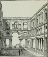 An illustration from Der Städte-Bau nach seinen künstlerischen Grundsätzen. Ein Beitrag zur Lösung moderner Fragen der Architektur und monumentalen Plastik unter besonderer Beziehung auf Wien (1901)