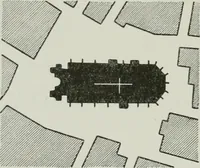 An illustration from Der Städte-Bau nach seinen künstlerischen Grundsätzen. Ein Beitrag zur Lösung moderner Fragen der Architektur und monumentalen Plastik unter besonderer Beziehung auf Wien (1901)