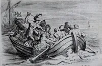 An illustration from Der zee-vaert lof : handelende vande gedenckwaerdighste zee-vaerden... in VI boecken beschreven (1634)