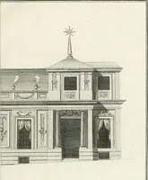 An illustration from Descripcion de los ornatos públicos con que la corte de Madrid ha solemnizado la feliz exâltacion al trono de los reyes nuestros señores don Carlos IIII. y doña Luisa de Borbon, y la jura del serenisimo señor don Fernando, principe de Asturias (1789)