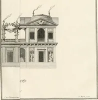 An illustration from Descripcion de los ornatos públicos con que la corte de Madrid ha solemnizado la feliz exâltacion al trono de los reyes nuestros señores don Carlos IIII. y doña Luisa de Borbon, y la jura del serenisimo señor don Fernando, principe de Asturias (1789)