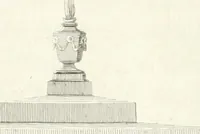 An illustration from Descripcion de los ornatos públicos con que la corte de Madrid ha solemnizado la feliz exâltacion al trono de los reyes nuestros señores don Carlos IIII. y doña Luisa de Borbon, y la jura del serenisimo señor don Fernando, principe de Asturias (1789)
