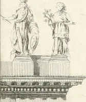 An illustration from Descripcion de los ornatos públicos con que la corte de Madrid ha solemnizado la feliz exâltacion al trono de los reyes nuestros señores don Carlos IIII. y doña Luisa de Borbon, y la jura del serenisimo señor don Fernando, principe de Asturias (1789)