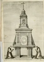 Picture 26 of 42 from Descripcion del real monasterio de San Lorenzo del Escorial : su magnifico templo, panteon, y palacio : compendiada de la descripcion antigua, y exornada con nuevas vistosas láminas de su planta y montéa : aumentada con la noticia de varias grandezas y alhajas con que han ilustrado los católicos reyes aquel maravilloso edificio, y coronada con un tratado apendice de los insignes profesores de las bellas artes estatuaria, arquitectura, y pintura, que concurrieron á su fundacion, y despues le han enriquecido con sus obras (1764), leaf 267