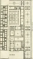 Picture 40 of 42 from Descripcion del real monasterio de San Lorenzo del Escorial : su magnifico templo, panteon, y palacio : compendiada de la descripcion antigua, y exornada con nuevas vistosas láminas de su planta y montéa : aumentada con la noticia de varias grandezas y alhajas con que han ilustrado los católicos reyes aquel maravilloso edificio, y coronada con un tratado apendice de los insignes profesores de las bellas artes estatuaria, arquitectura, y pintura, que concurrieron á su fundacion, y despues le han enriquecido con sus obras (1764), leaf 472