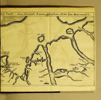 An illustration from Descriptio ac delineatio geographica detectionis freti, : sive, Transitus ad occasum, suprà terras Americanas in Chinam atq[ue] Iaponem ducturi, recens investigati ab M. Henrico Hudsono Anglo. : Item, Narratio ser.mo regi Hispaniæ facta, super tractu, in quinta orbis terrarum parte, cui Australiæ incognitæ nomen est, recens detecto, per Capitaneum Petrum Ferdinandez de Quir. : Vnà cum descriptione terræ Samoiedarum [et] Tingoesiorum, in Tartaria ad ortum Freti VVaygats sitæ, nuperq; imperio Moscovitarum subactæ (1612)